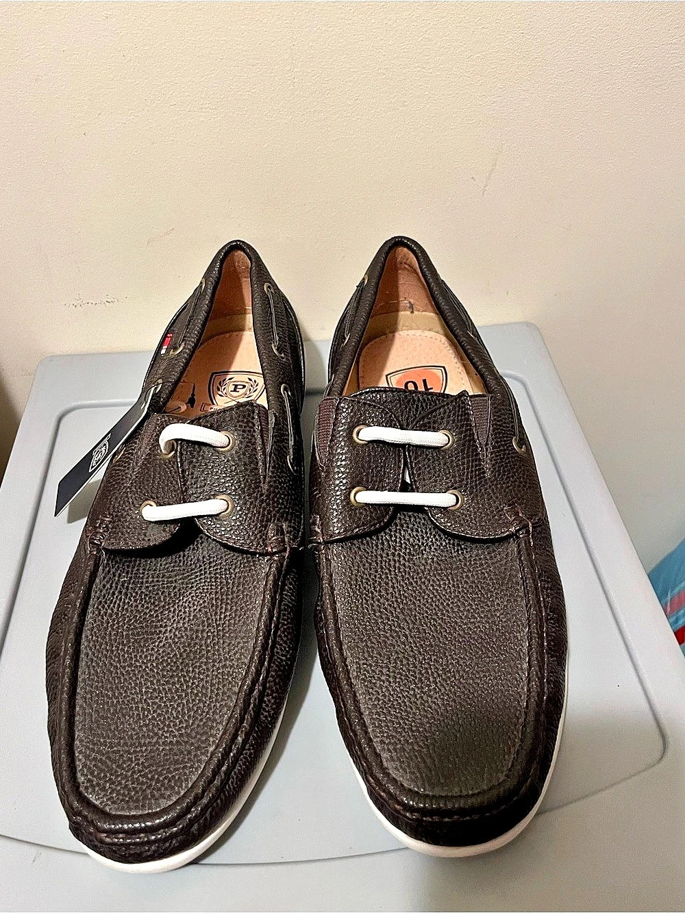 Phat Classic Men's Boat Shoes Brown & White US 10 NWT
